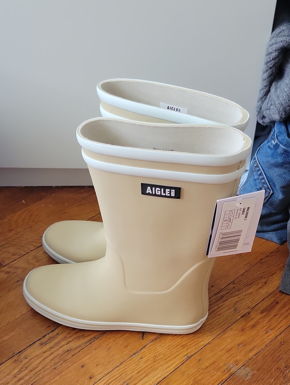 Aigle Beige Rain Boots